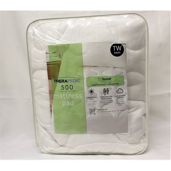 Threapedic 500 Thread Count Mattress Pad (Twin)