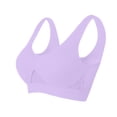 thumbnail image 1 of Thredzr High Support Sports Bras For Women Full Supportive Bras Breathable Lift Up No Underwire Underwear Solid Color Wireless Sports Bra Light Purple 32, 1 of 4