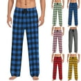 thumbnail image 1 of Thredzr Men Fluffy Pajama Pants Fluffy Flannel Soft Lounge Pants Loose Cozy Casual Pajama Pants Drawstring Cute Sleepwear Gold XXXL, 1 of 4