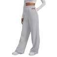 thumbnail image 1 of Thredzr Women'S Wide Leg Sweatpants Joggers Drawstring Sweatpants Elastic Waist Wide Leg Casual Solid Color Joggers Baggy with Pockets Light Gray M, 1 of 5
