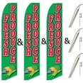 thumbnail image 1 of Three 3 Pack Swooper Flags & Pole Kits Fresh Produce Red White Green Pictures, 1 of 1