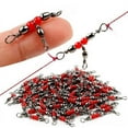 thumbnail image 1 of Three 3 Way Fishing Swivel Red Rolling T-Shape Triple Swivel Cross-Line Fishing Tackle 10/20/50Pcs, 1 of 13