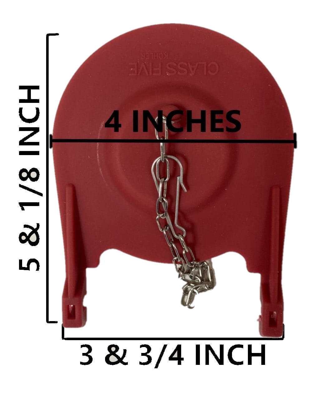 Kohler Class Five Red Rubber Flapper for Two-Piece Toilets, Large 3.75 ...
