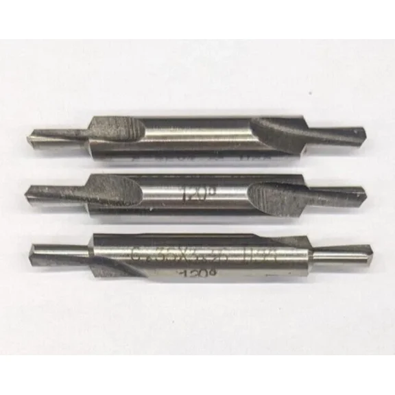 Three #30 Combined Drill & Countersink Hss 120 - Center Drill - For Pop Rivets