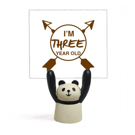 Three Age Numbers Art Deco Fashion Memo Holder Cartoon Animal Panda Stand Decoration