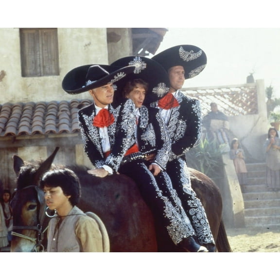 Three Amigos! Featuring Chevy Chase, Steve Martin, Martin Short On Horse 24X36 Classic Hollywood Poster