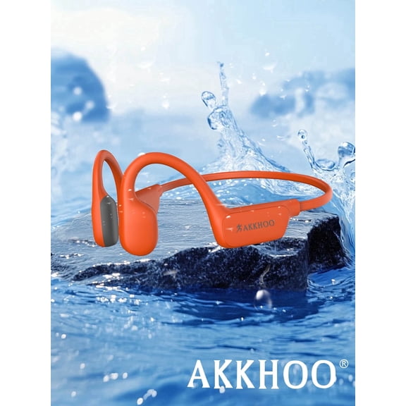 AKKHOO X13 Open-Ear Bone Conduction Bluetooth Headphones, Wireless Sports Headphones with Microphone, IPX6 Waterproof, Secure Fit for Running, Gym, Workouts - Hearing Protection Design