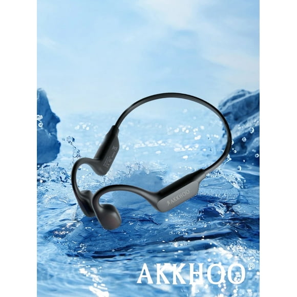 AKKHOO X13 Open-Type Bone Conduction Bluetooth HeadphonesBone Conduction Headphones with Mic,Providing Real-Time Ear Protection,Waterproof Sports Noise-Reducing Headphones for Running Workout Gym