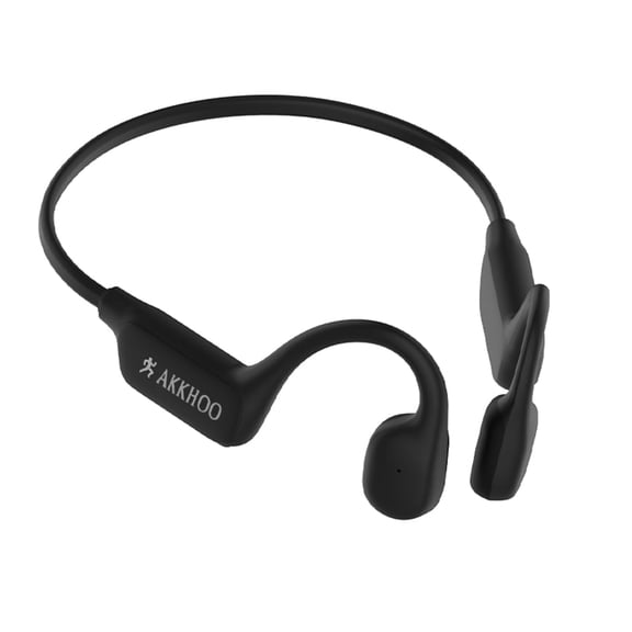 AKKHOO Bone Conduction Headphones, Open Ear Wireless Bluetooth Headset with Mic, 18H Playtime IPX6 Sweatproof for Running, Cycling, Gym