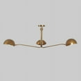 thumbnail image 1 of Three-Arm Bras Sputnik Chandelier Light Fixture Mid Century Brass Chandelier, 1 of 6