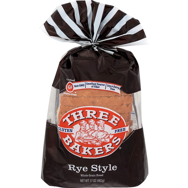 Three Bakers, Bread Rye Style Whole Grain, 17 Ounce