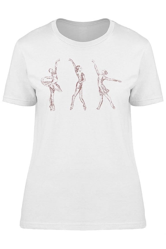 Three Ballet Dancers T-Shirt Women -Image by Shutterstock, Female Medium