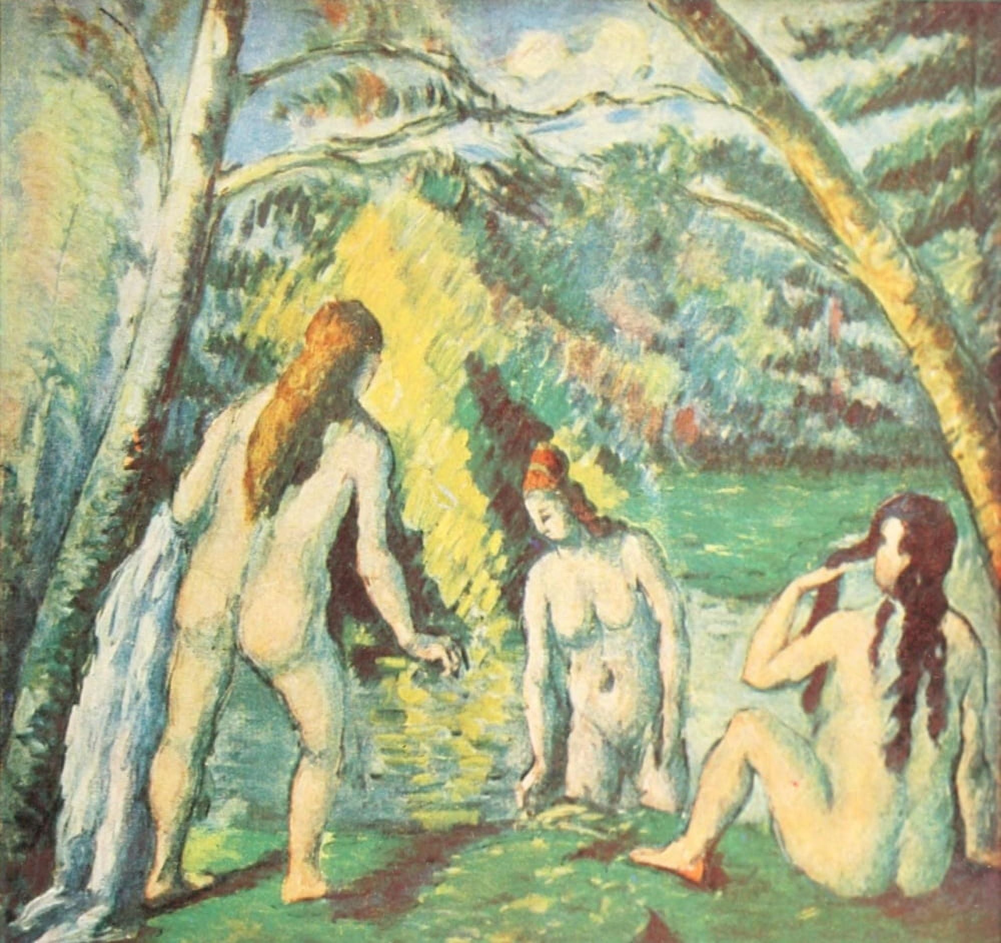 Three Bathers Canvas Art - Paul Czanne (18 x 24)