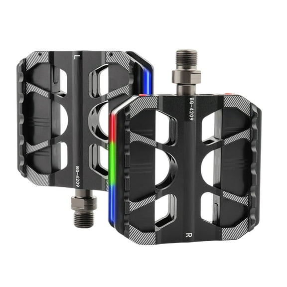 Three Bearing 9/16In Thread LED Light Bicycles Pedals Light Weight Bikes Pedals