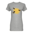 thumbnail image 1 of Three Bees On A Honeycomb Shaped Tee Women's -Image by Shutterstock, 1 of 2