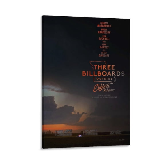 Three Billboards Outside Ebbing Missouri Classic Movie Poster Home Decor Poster Wall Art Hanging Picture Print Bedroom Decorative Painting Posters Room Aesthetic 24x36inch(60x90cm)