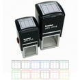 thumbnail image 1 of Three Blocks Schedule Framework Dashed Line Self-Inking Rubber Stamp Ink Stamper - Orange Ink - Small 1 Inch, 1 of 7