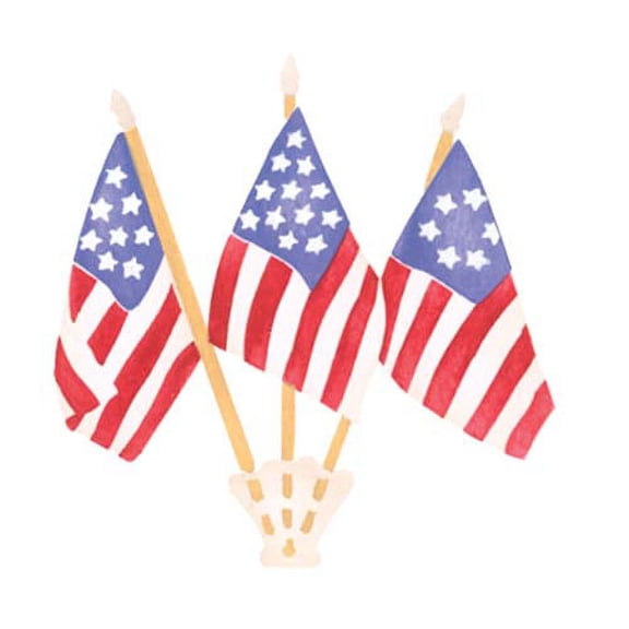 Three Bracket Flags Craft Stencil SKU #3219 by Designer Stencils