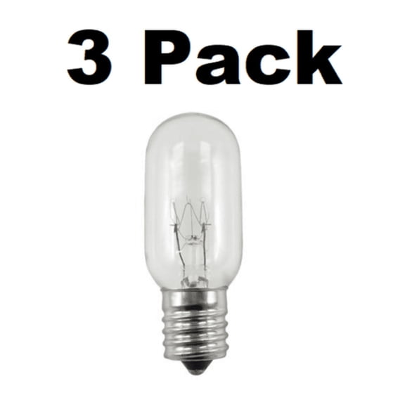 Three Bulbs 25T8N Clear 25 Watt 130 Volt E17 Intermediate Base 25W Microwave