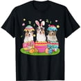 thumbnail image 1 of Three Bunny Australian Shepherd Inside Easter Egg Happy T-Shir, 1 of 5