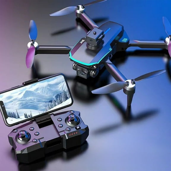 Three Camera Drone with ESC HD Lens, Brushless Motor RC Quadcopter with 50X Zoom, Obstacle Avoidance and Altitude Hold, Gesture Control and Storage Bag for Adults and Beginners