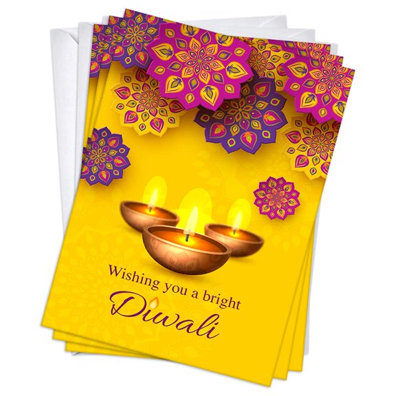 Three Candles Diwali Cards | 3 Pack Set (5x7)