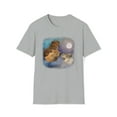 thumbnail image 1 of Three Capybara Moon, Gildan Unisex Softstyle T-Shirt, Graphic Tee, S-3XL, 1 of 3