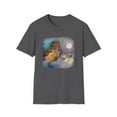 thumbnail image 1 of Three Capybara Moon, Gildan Unisex Softstyle T-Shirt, Graphic Tee, S-3XL, 1 of 3