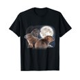 thumbnail image 1 of Three Capybaras Under The Moon Cute Capybara Lover T-Shirt for Men Women Cotton Summer Top Tee, 1 of 1