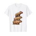 thumbnail image 1 of Three Capybaras Under The Moon Cute Capybara Lover T-Shirt for Men Women Cotton Summer Top Tee, 1 of 1