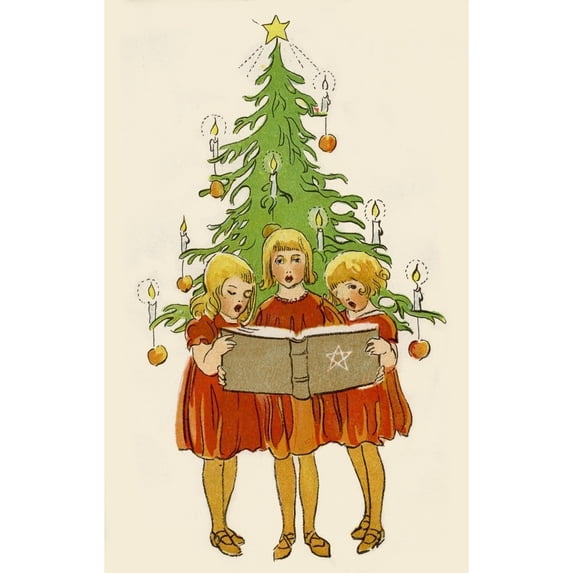 Three Carol Singers Poster Print By Mary Evans Picture Librarypeter & Dawn Cope Collection (18 X 24)