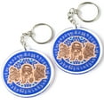 thumbnail image 1 of Three Celestial Guardians with Chakra Protection Wheel Feng Shui Amulet Keychains, Pi Xie, Chi Lin, Pi Yao, Symbol of Protection, Feng Shui Gift, Acrylic, Made In USA, (2 Pack), 1 of 8