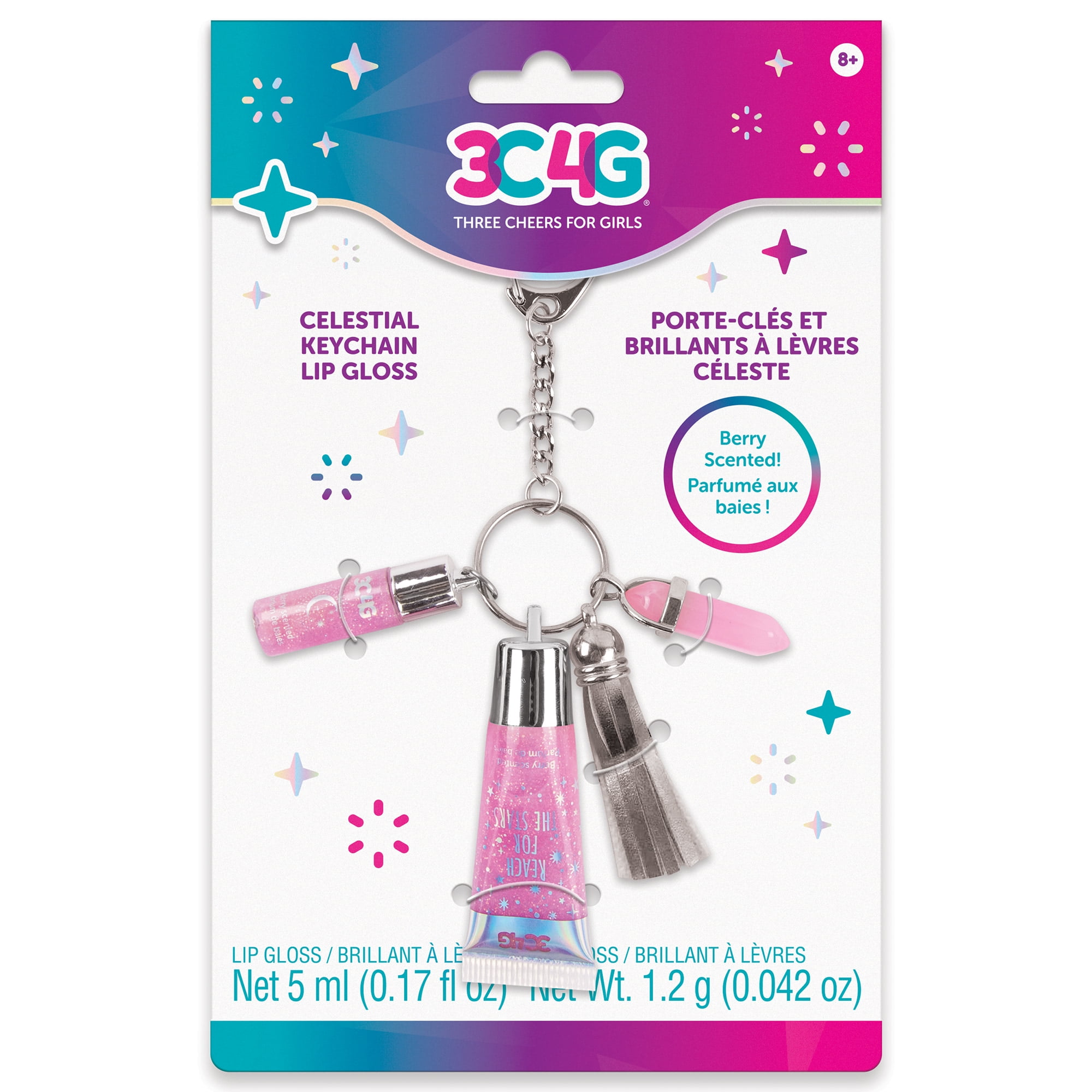 Three Cheers For Girls: Celestial Keychain Lip Gloss - Keychain W