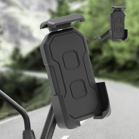 Three Claw Mobile Phone Holder For Bicycles And Motorcycles Quick Release Double Locking Mechanism Soft Rubber Shock Absorption Universal Fit 4.5-7 Inch Smartphones For Outdoor Riding Navigation