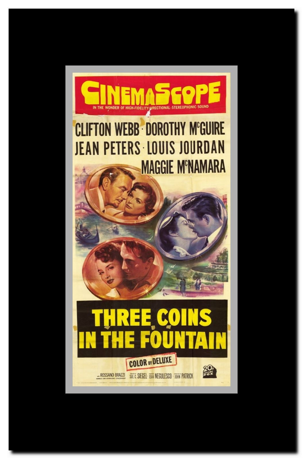 Three Coins in the Fountain Framed Movie Poster