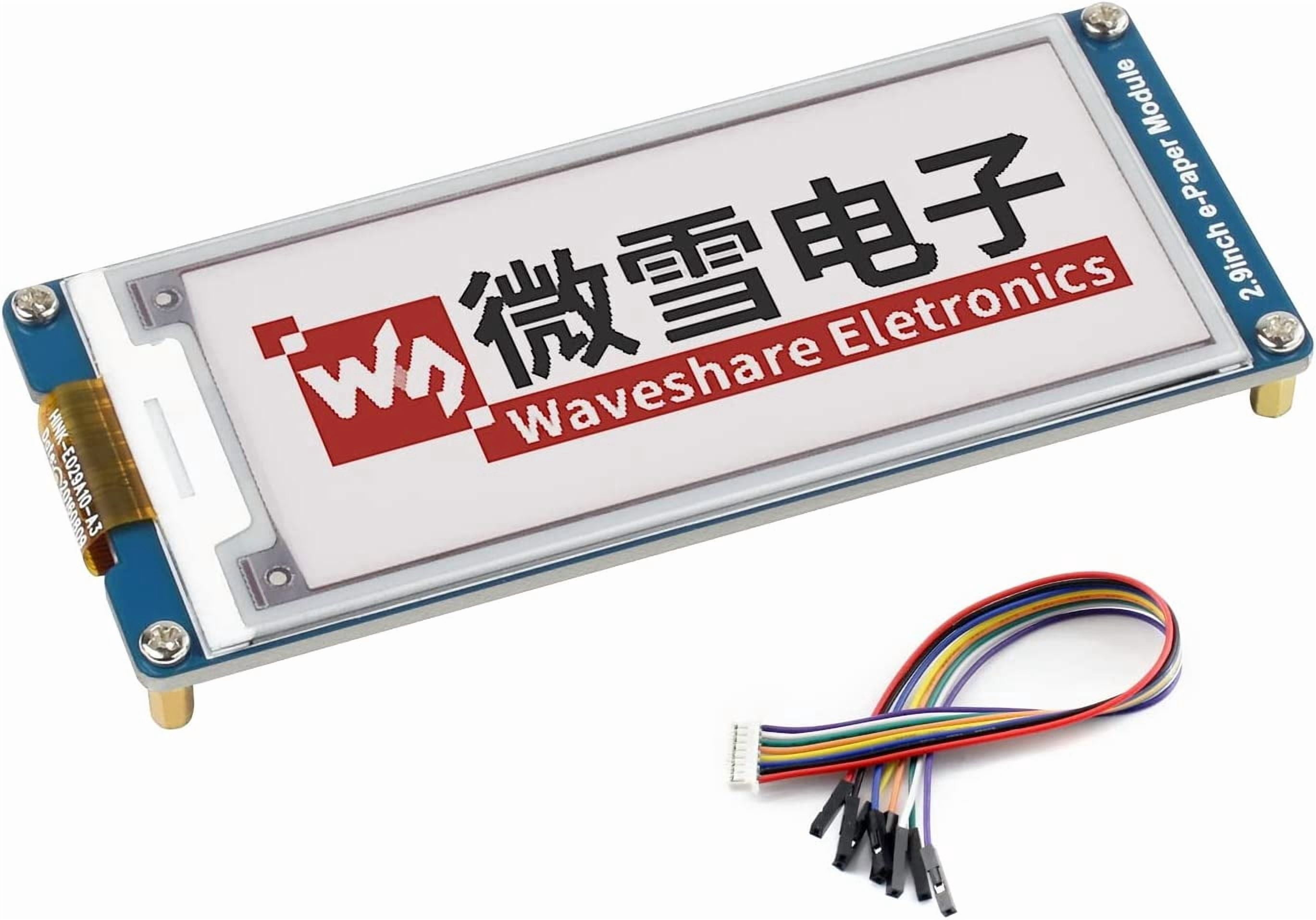 Three Color 2.9inch E-Ink Display Module (B), 296x128 Resolution 3.3V/5V E-Paper Epaper Display Screen Red Black White Tri-Color Compatible with /Arduino/STM32,SPI Interface, Full Refresh