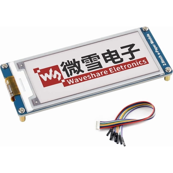 Three Color 2.9inch E-Ink Display Module (B), 296x128 Resolution 3.3V/5V E-Paper Epaper Display Screen Red Black White Tri-Color Compatible with /Arduino/STM32,SPI Interface, Full Refresh