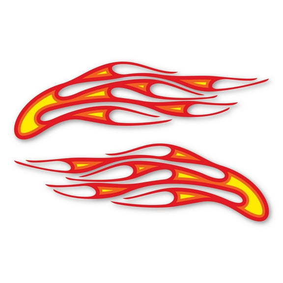 Three Color Flames Apollo Design Magnets
