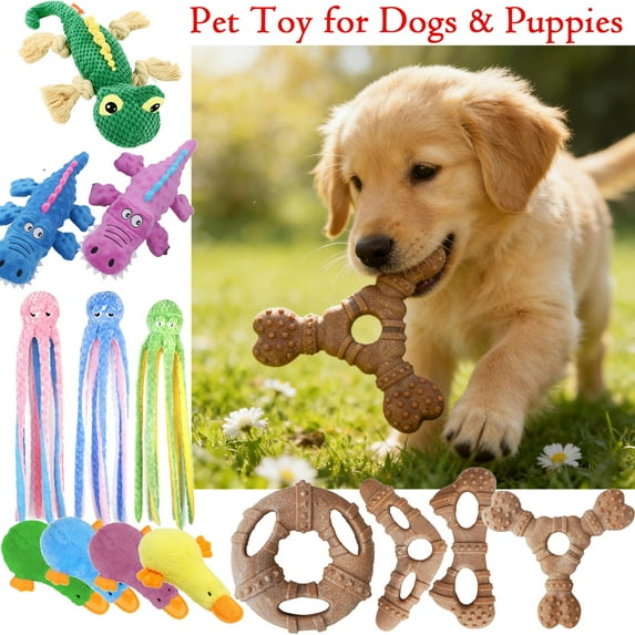 Three-Color Interactive Dog Toy with Voice and Treat Dispensing, Durable Chew Toy for Teeth Grinding, Squeaky Pet Toy for Aggressive Chewers, Fun Training Play for Small Medium Large Dogs, HAODEJW