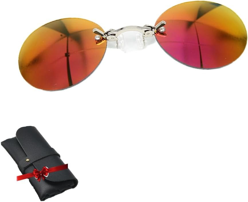 Three Color Retro Round Clip on Nose Glasses, 3 Color Retro Round Clip ...