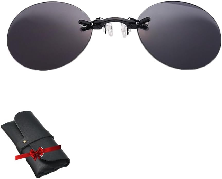 Three Color Retro Round Clip on Nose Glasses, 3 Color Retro Round Clip ...