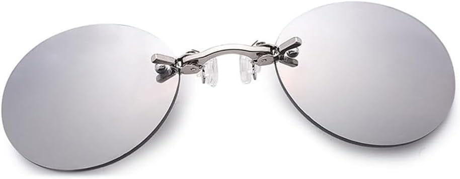 Three Color Retro Round Clip on Nose Glasses, 3 Color Retro Round Clip ...