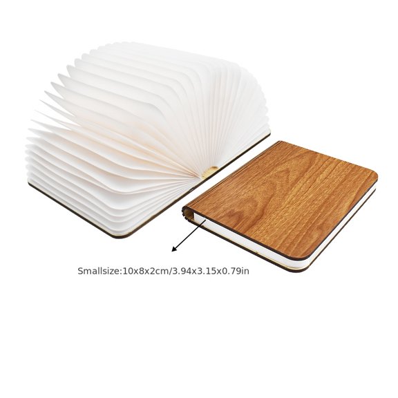 A Three Color Wooden Book Light, Night Light, Flip Book Light, Bedroom Bedside Sleep Table Lamp, Warm Birthday Gift, Creative Folding Book Light, LED Book Light, Romantic Charging