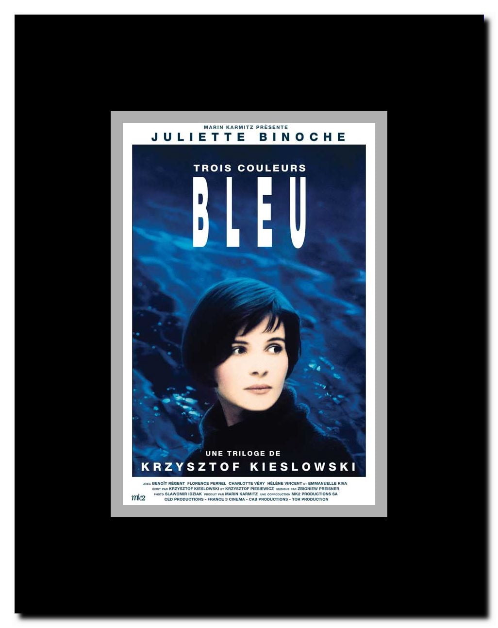 Three Colors: Blue Framed Movie Poster
