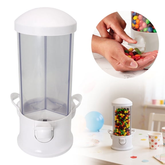 Three Compartment Candy Vending Machine Snack Nut Dispenser 360 Degree Rotating Selection For Home Countertop Use
