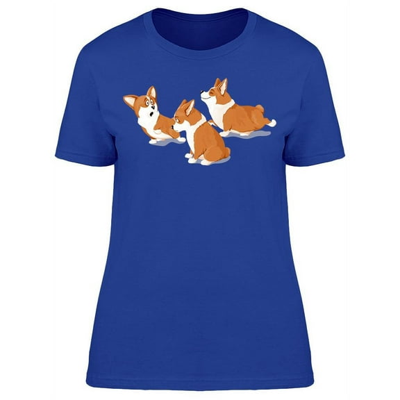 Three Corgis T-Shirt Women -Image by Shutterstock, Female Small