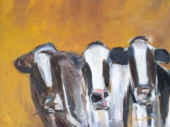 Three Cows Canvas Art - Melissa Lyons (18 x 24)