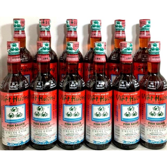 Three Crabs Brand Fish Sauce ( Nuoc Mam Nhi ) 24 oz ( Pack of 12 )