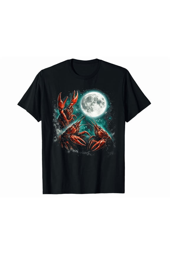 Three Crawfish Moon Crawfish Howling To The Moon T-Shirt Hot Trending Shirt, Vintage Birthday Gift