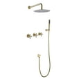 thumbnail image 1 of Three Cross Handles Shower Kit, Complete Shower System with Rough-in Valve, 1 of 5